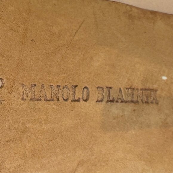 Manolo Blahnik BB Satin Dusky Pink and Champagne Pumps, Size 40EU - Picture 8 of 16